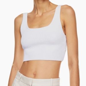 Babaton Sculpt Knit Squareneck Cropped Tank 2XS